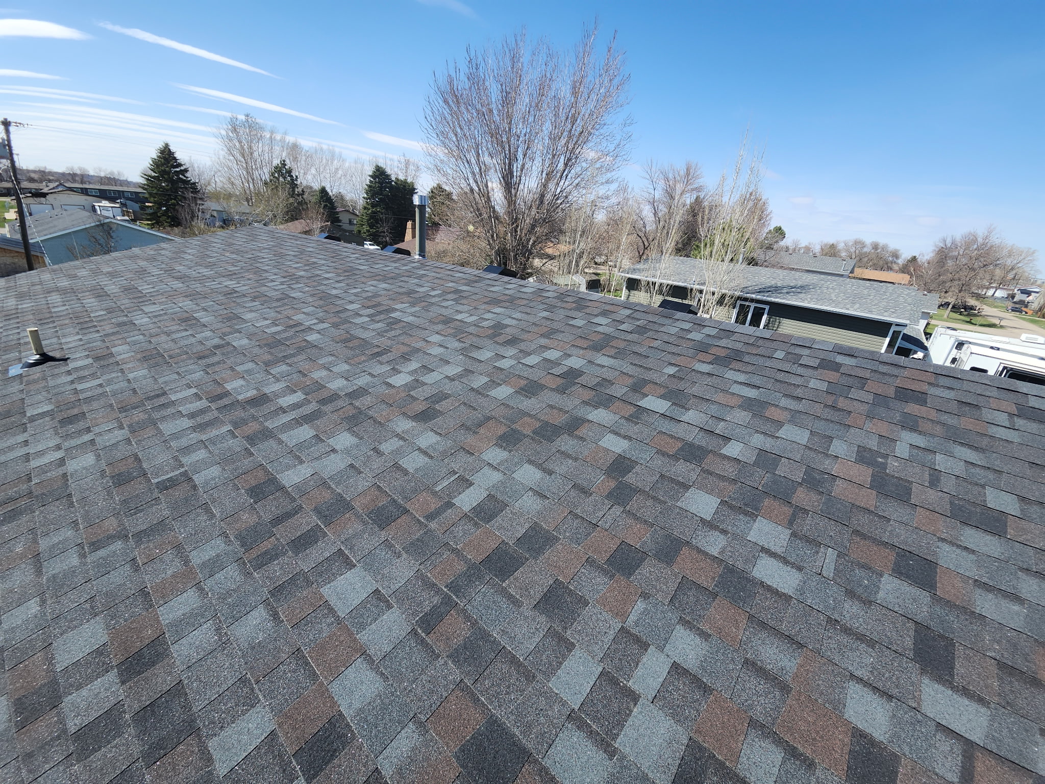 Bison Roofing Install April 2025 - Tamko Titan XT Class 3 UL2218 - Black Walnut - Minot, ND