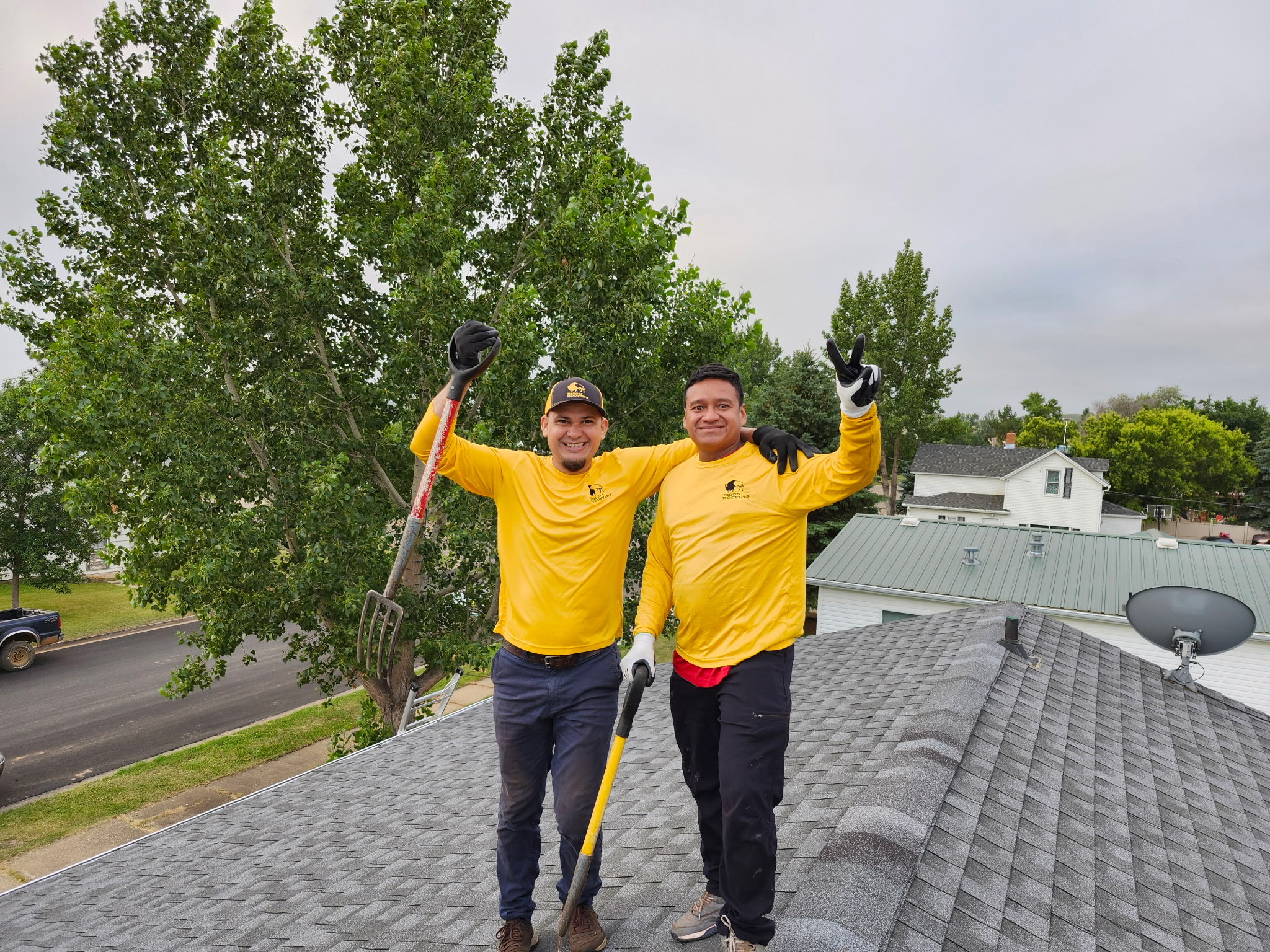 Part of the crew excited to get ready to work!